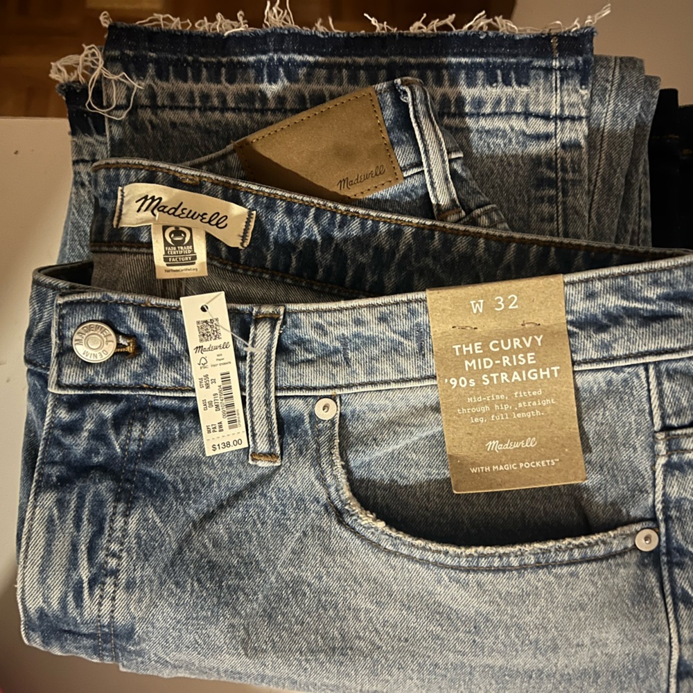 Madewell Blue Straight Leg Jeans
